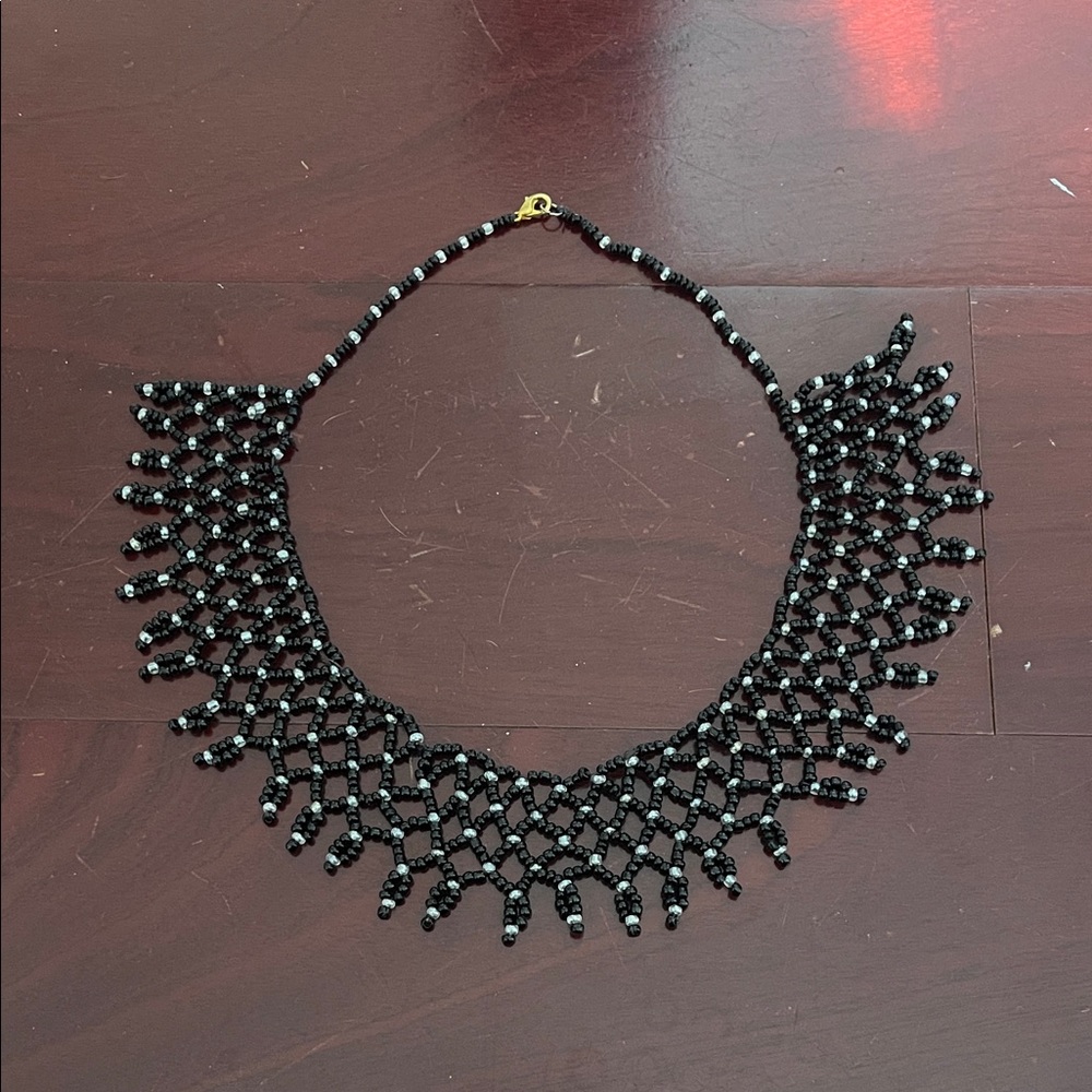 Black Beaded Necklace